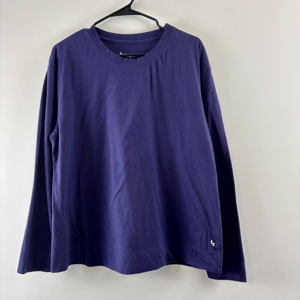 Koolaburra by UGG L Long Sleeve 100% Cotton Tee in Blue Loose fit Women's - Picture 1 of 7
